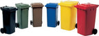  Müllgroßbehälter 120l HDPE Anthrazitgrau Fahrbar,n.EN 840 SULO