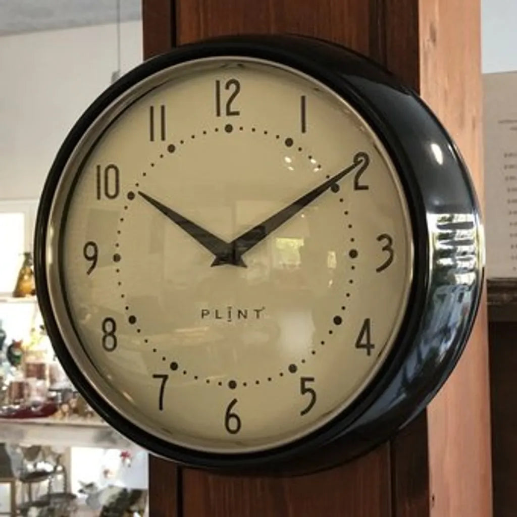 Wanduhr Retro Schwarz