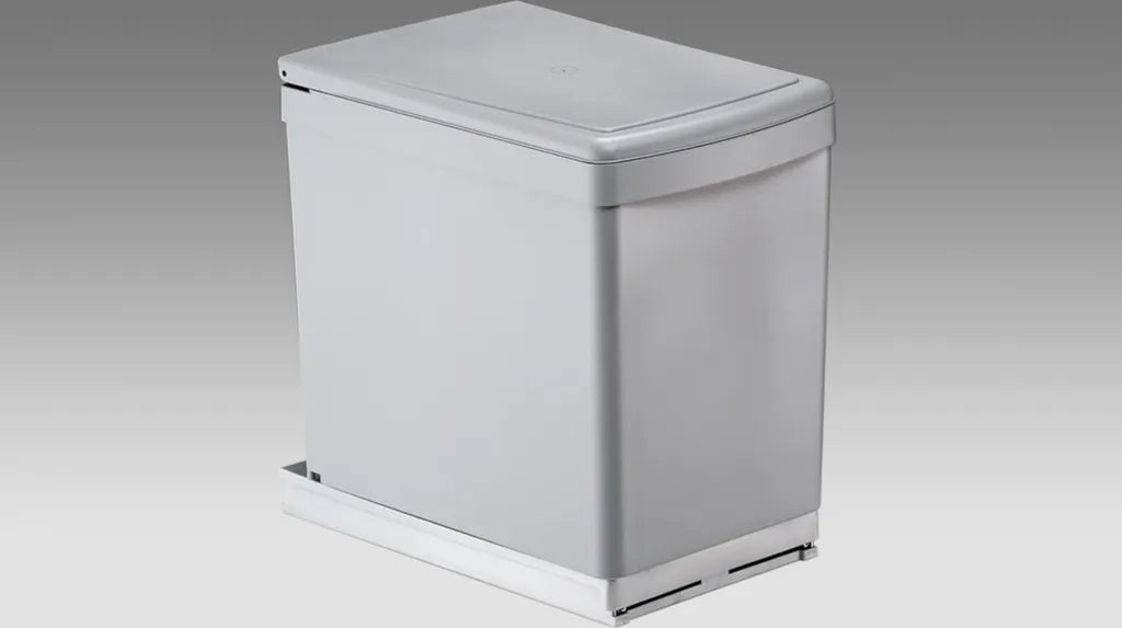  WESCO Einbau-Abfallsammler Traditionline 30DT - Alugrau/ Silber, 2x 7,5 Liter