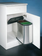  Hailo Duo 3416. Abfallsammler, Edelstahl. - Mülleimer