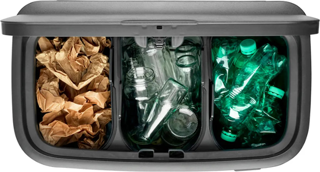  Brabantia Mülleimer Bo Touch Bin Platinum, 11 + 23 L