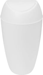  Umbra Twirla Abfalleimer Mit Schwingdeckel, Kosmetikeimer, Papierkorb, Recylingeimer, Weiß, PP, 9 L, 1012978-661