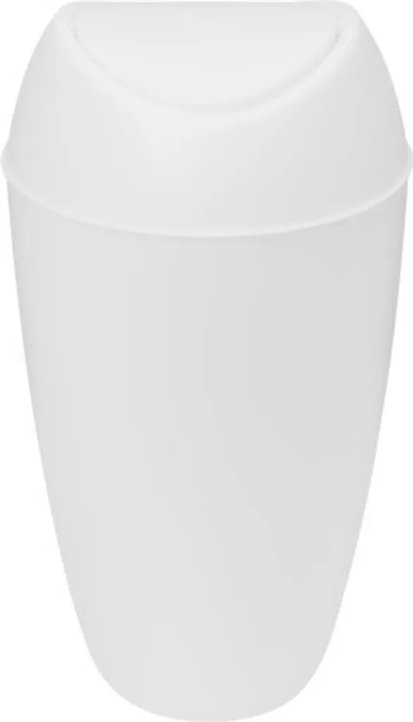  Umbra Twirla Abfalleimer Mit Schwingdeckel, Kosmetikeimer, Papierkorb, Recylingeimer, Weiß, PP, 9 L, 1012978-661