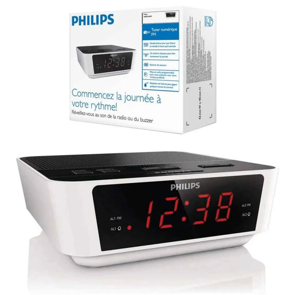  Philips AJ3115 Radiowecker / Weiß