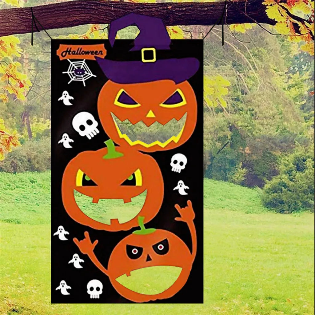  Lustiges Spiel Bohnenspielzeug Spiel Halloween Sitzsäcke Werfen Wurfsack Für Erwachsene Kinder Outdoor Halloween Party Karneval Spiele Spielzeug Mit 3 Sitzsäcken, D.