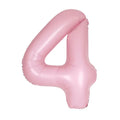 Unique XL Folienballon Rosa Matt Zahl 4
