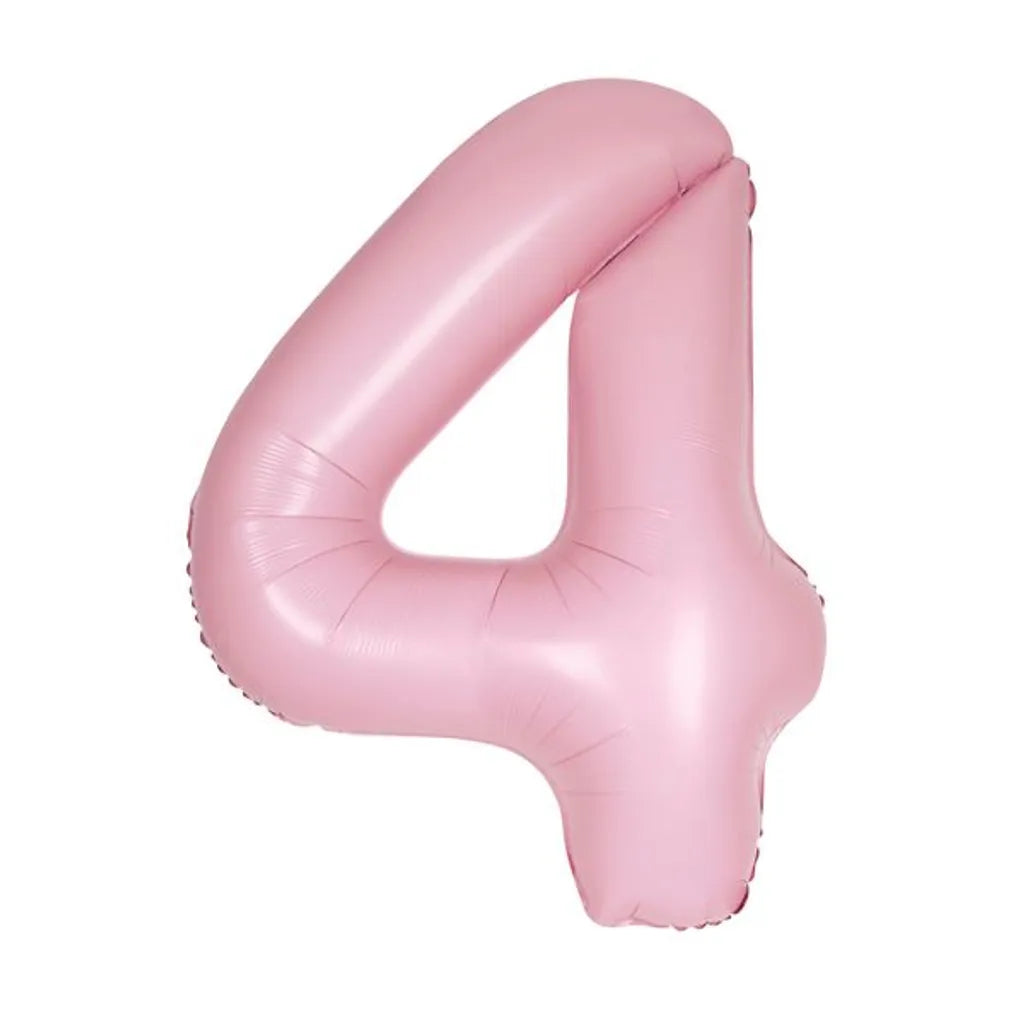 Unique XL Folienballon Rosa Matt Zahl 4