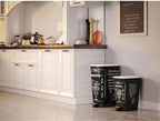  KIS Pedal Kitchen Abfalleimer 50L CHIC Black Motiv Coffee Menu