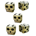  5x Skelett Würfel Gruselige Dekorative Verzierung 6-seitig Harz Gotische Skelettwürfel, Für Halloween Partydekoration