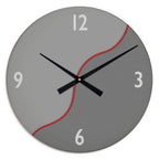  ARTland XXL GLas Wanduhr Quarzuhr - Schwarzer Zeiger Trennung Der Grautöne Größe: 50x50 Cm