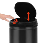  VidaXL Automatischer Sensor-Mülleimer 50 L Kohlenstoffstahl Schwarz