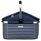  Kühlkorb Isolier Einkaufskorb Navy AHOI + 3 Kühlakkus - Blau Navy