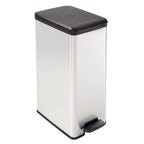  Curver Tretmülleimer Deco Schmal 40L Silbern