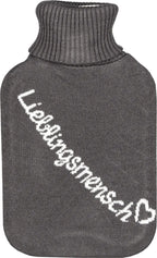 Out Of The Blue Wärmflasche Lieblingsmensch Strickbezug 2 Liter Bettflasche Wärmekissen