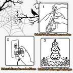  COSTWAY 180 Aufblasbarer Halloween Kürbis, 3 Stapel Kürbis Mit LED-Innenbeleuchtung, Halloween Kürbis Dekorationen Für Den Innen- Und Außenbereich