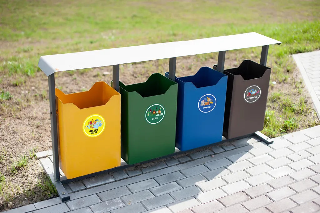  Mülltonnen Aufkleber, 7 Aufkleber Für Mülltonnen Restmüll, Papier, Gelber Sack, Glas, Pfand, Müll Sticker Für Abfallentsorgung