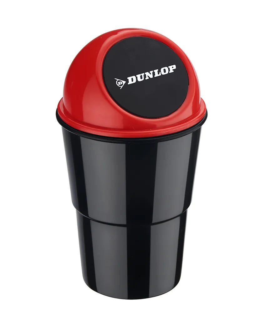 Mini MÜLLEIMER Für Auto Push-Deckel DUNLOP 400ml Automülleimer PKW KFZ Abfalleimer Tischabfalleimer Mülltonne Getränkehalter 74 (Rot)