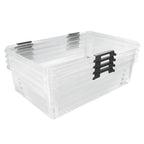  Deuba Aufbewahrungsbox Deckel Stapelbar Transparent Rollen Kunststoff BPA Frei Wohnzimmer Schlafzimmer Kinderzimmer 60L/30L, Volumen:30L