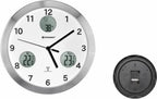  BRESSER MyTime Io Funk-Wanduhr Mit Temperatur- Und Luftfeuchtigkeitsmessung - 30 Cm Durchmesser Farbe: Weiss