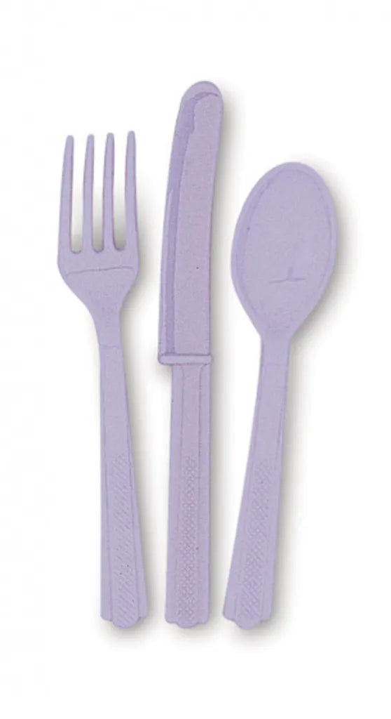  Unique Bestecksatz 20 Cm Violett 18-teilig, Farbe:Lila