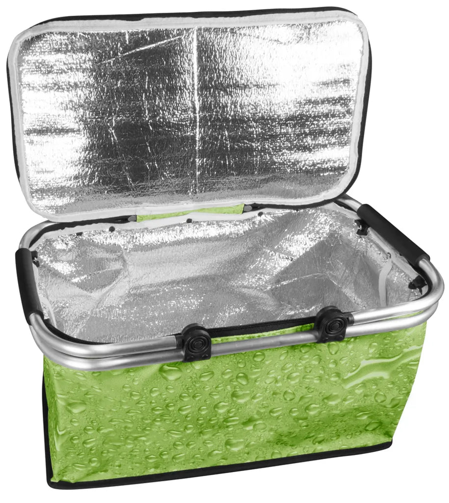  KoTaRu Thermo Kühlkorb Im Tropfendesign Einkaufskorb 30 Liter 2 Farben, Farben:Grün