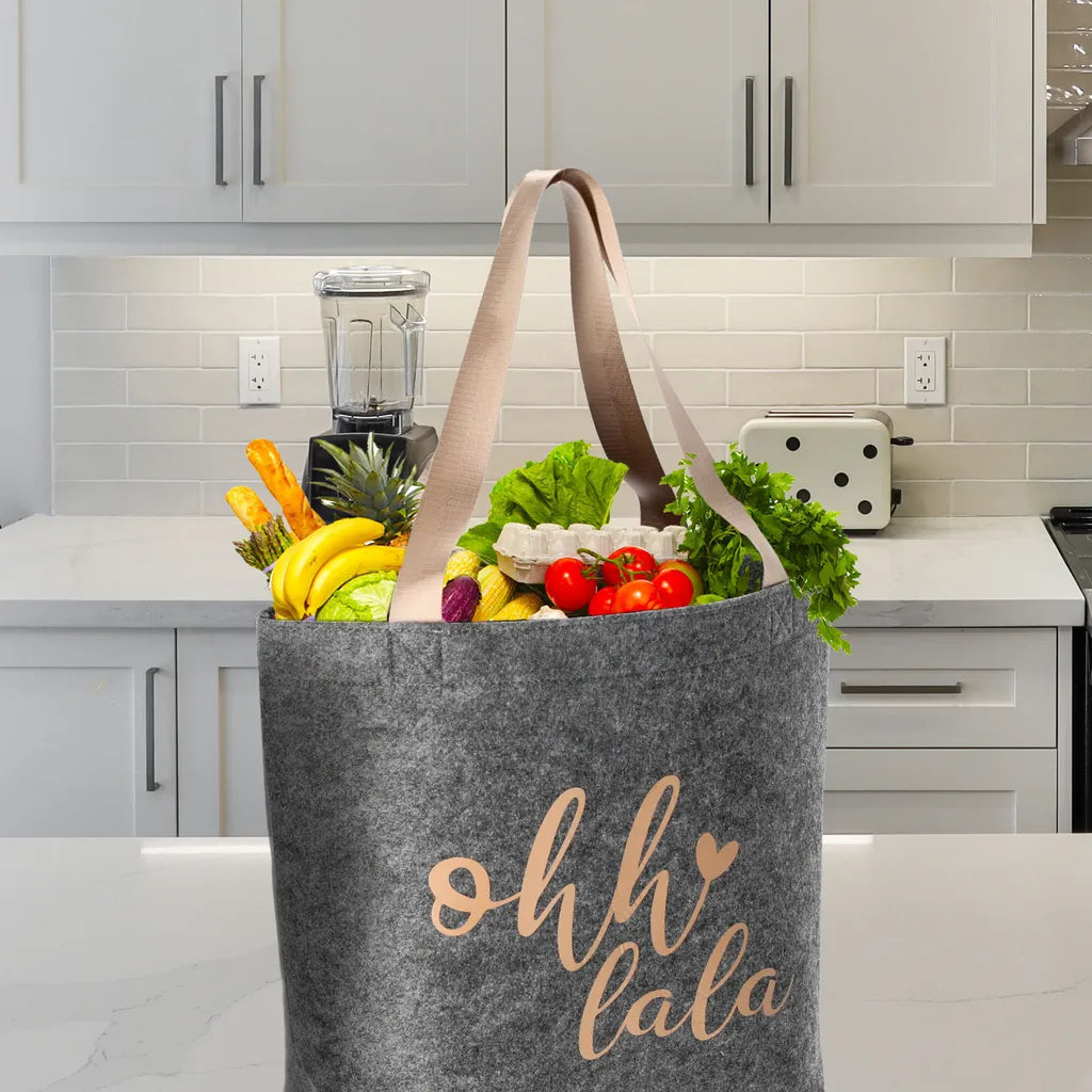  Tasche Shopper Aus Filz 2-fach, (B/H/T) 49x38x1cm