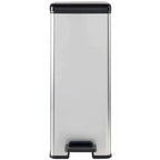  CURVER_DECO SLIM BIN Abfalleimer 40L Mit Fußpedal Silber Metallic_240640