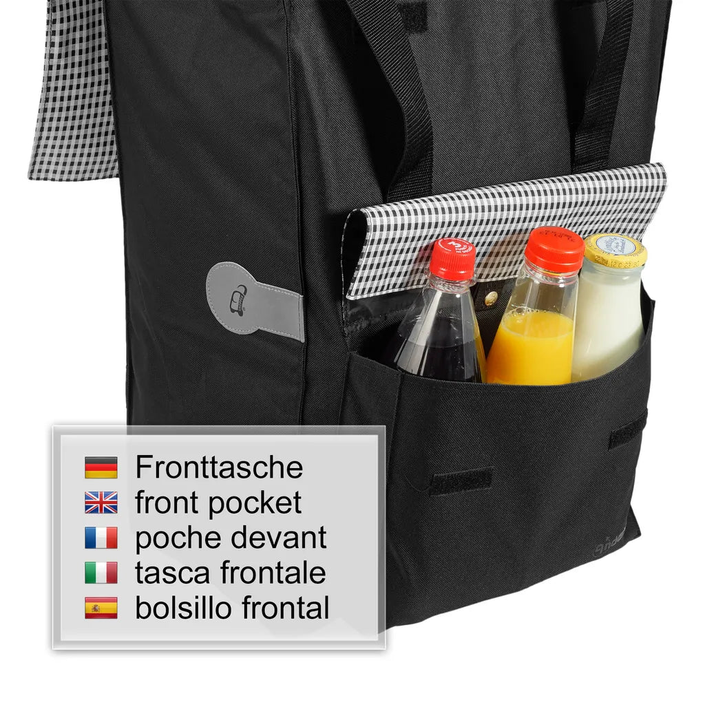  Andersen Shopper Komfort Mit Ausklappbarem Sitz Und 54 Liter Tasche Milla Schwarz