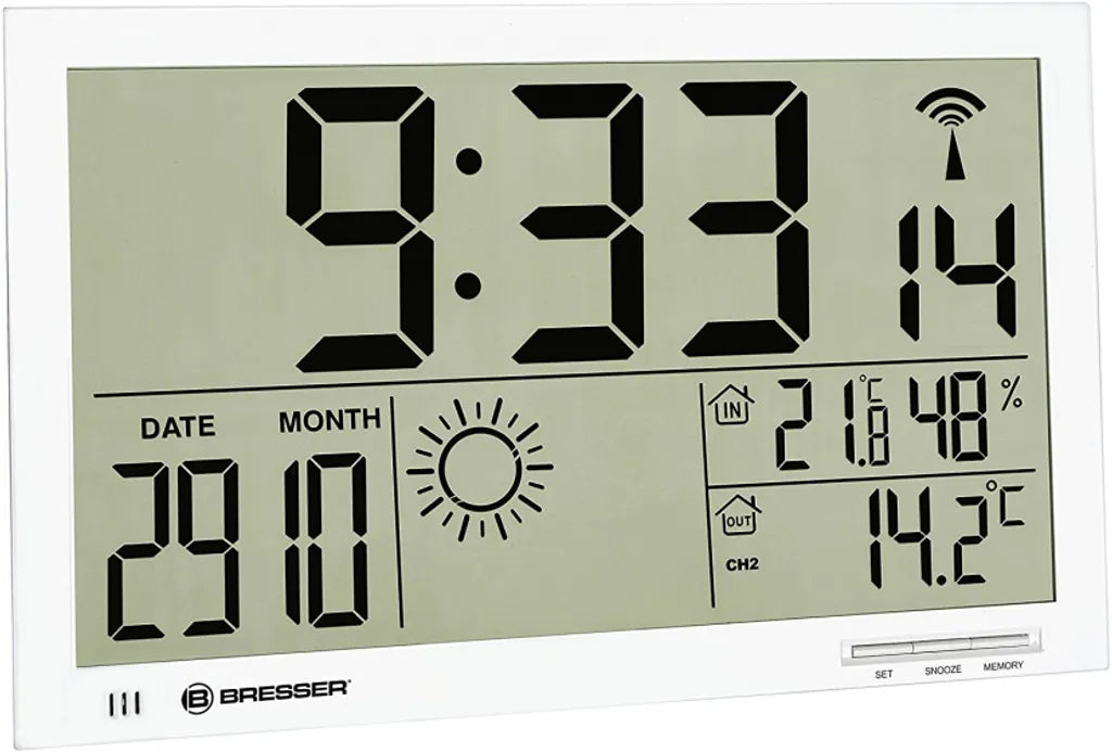  Bresser Wetterstation MyTime Jumbo37 Cm Weiß 2-teilig