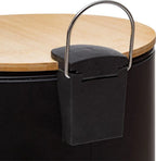  Mülleimer Schwarz, 30 L, Metall