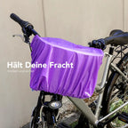  EAZY CASE Fahrradkorb Regenschutz, Wasserfester Korbüberzug, Schutzhülle, Korbabdeckung Wasserabweisend, Regenüberzug Für Fahrradkorb Elastisch, Schutzhaube Für Regen, Dunkelblau, Lila Violett