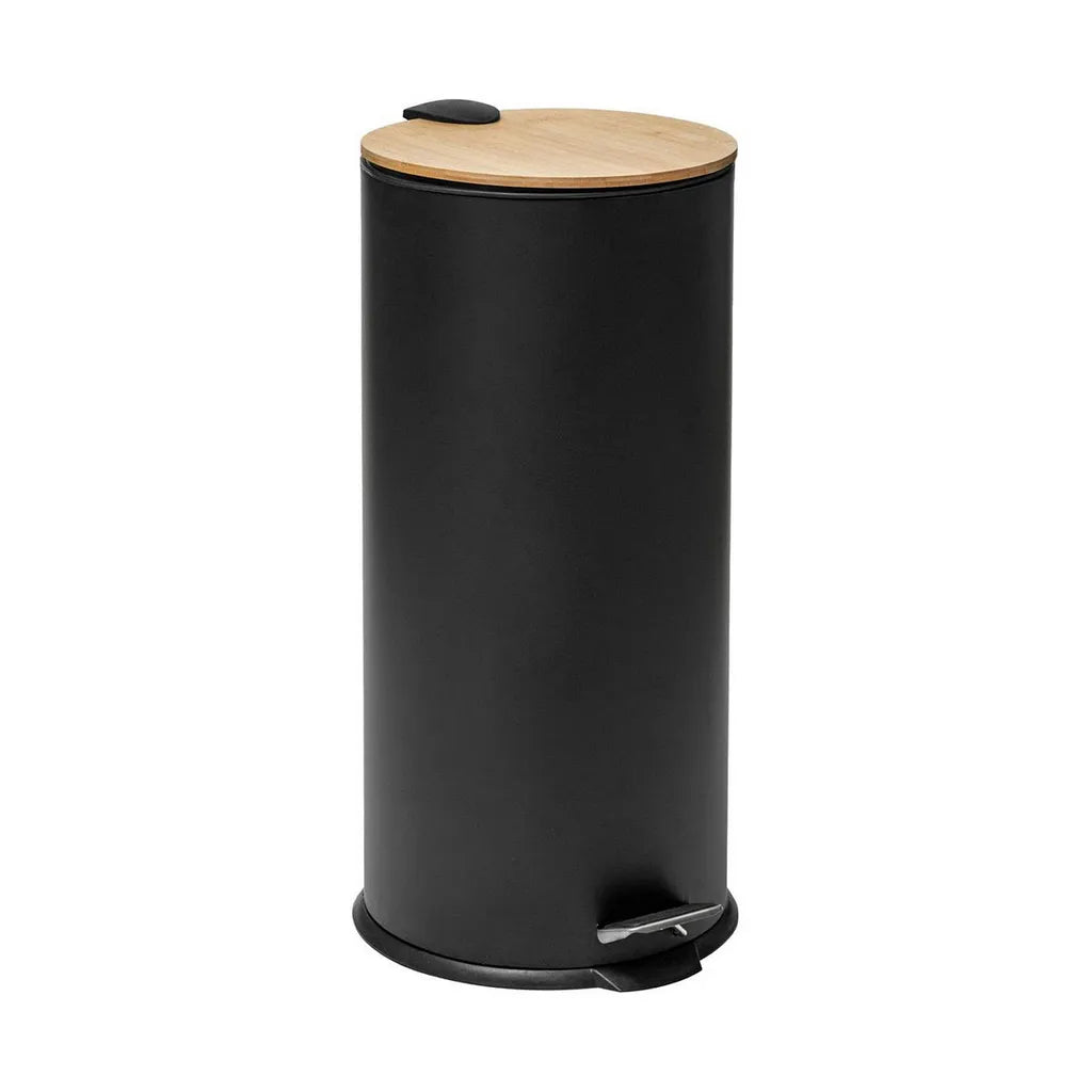  Mülleimer Schwarz, 30 L, Metall