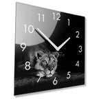  Quadratische Wanduhr Aus Glas Löwe