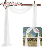  Querbehang Weiß Tüll Foto Hintergrund Hochzeit Vorhang Deko Weiss Hochzeitsbogen Gardinen Freihanddeko Dekoration Für Fotografie Party Hochzeit Geburtstag Taufe 70x600 Cm