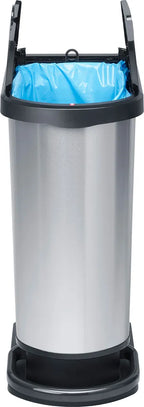 ROTHO Treteimer Duo 50 L PASO, Farbe:Silber Metallic