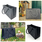  Heimtexland ® Allzweck Filztasche Shopper Tragetasche Filz Einkaufstasche Einkaufskorb Kaminholz Korb Aufbewahrung XL Tasche Typ717 Anthrazit