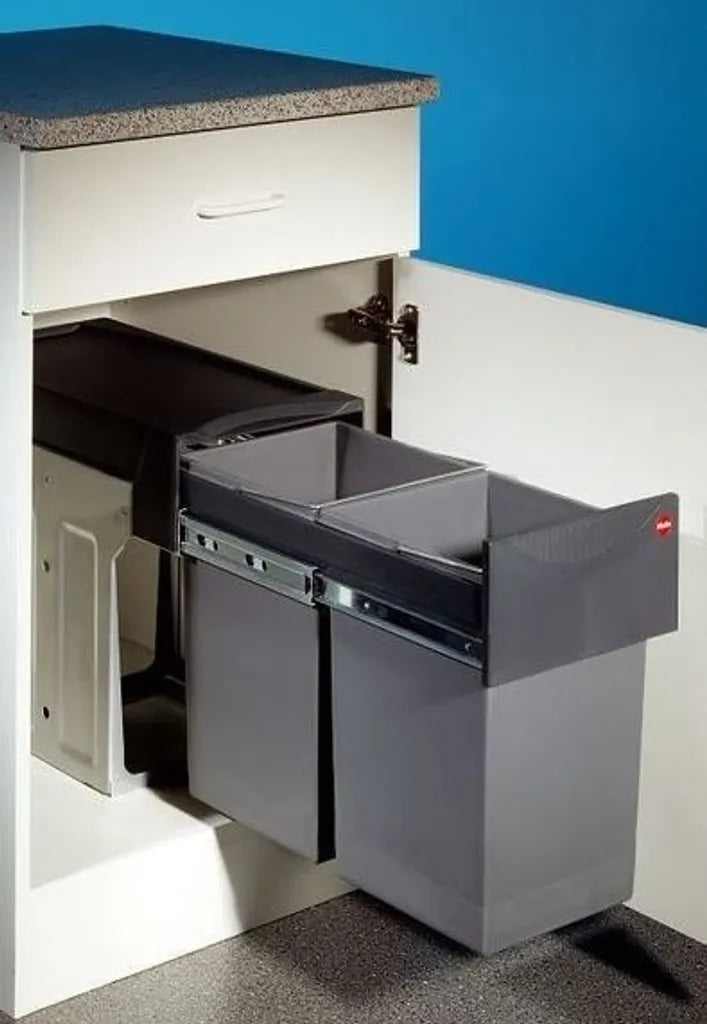  Hailo Einbau Abfallsammler Tandem 2x15l Mülleimer Abfalleimer Mülltrennung