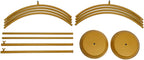  2 Stück 60cm Ballonständer Set 45-90cm Höhenverstellbar Metall Ballonhalter Säulenbogen Hochzeitsfeier Blumen Rahmen (gold) Für Party Hintergrund Dekoration