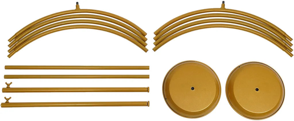  2 Stück 60cm Ballonständer Set 45-90cm Höhenverstellbar Metall Ballonhalter Säulenbogen Hochzeitsfeier Blumen Rahmen (gold) Für Party Hintergrund Dekoration