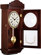  Wanduhr Pendeluhr Regulator Antik Mechanisch Mahagoni Holz Uhr Theseus