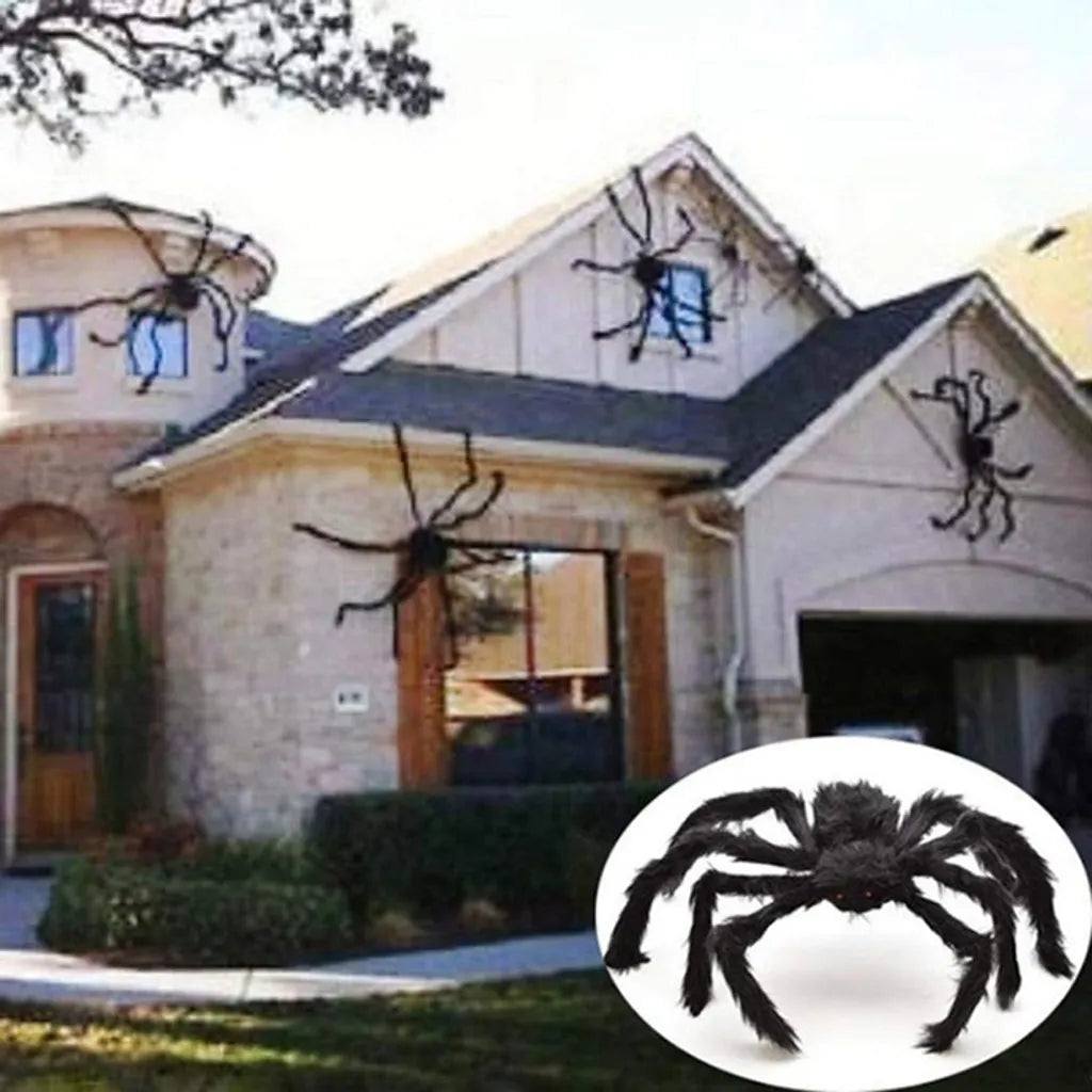  150cm Riesen Spinne Tarantula Plüsch Schwarz Halloween Deko Geisterhaus Horror