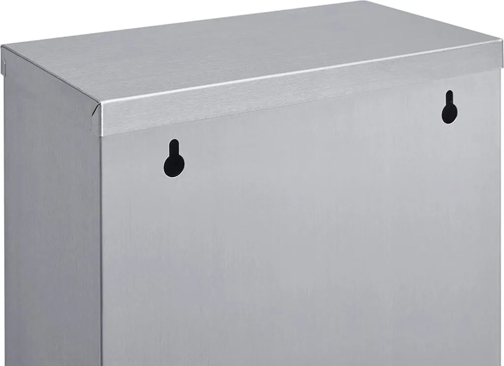  SVITA V3X15 Mülleimer 45 Liter 3x15L Standeimer Edelstahl Mülltrennung Silber Papierkorb Wand-Halterung Aufbewahrung