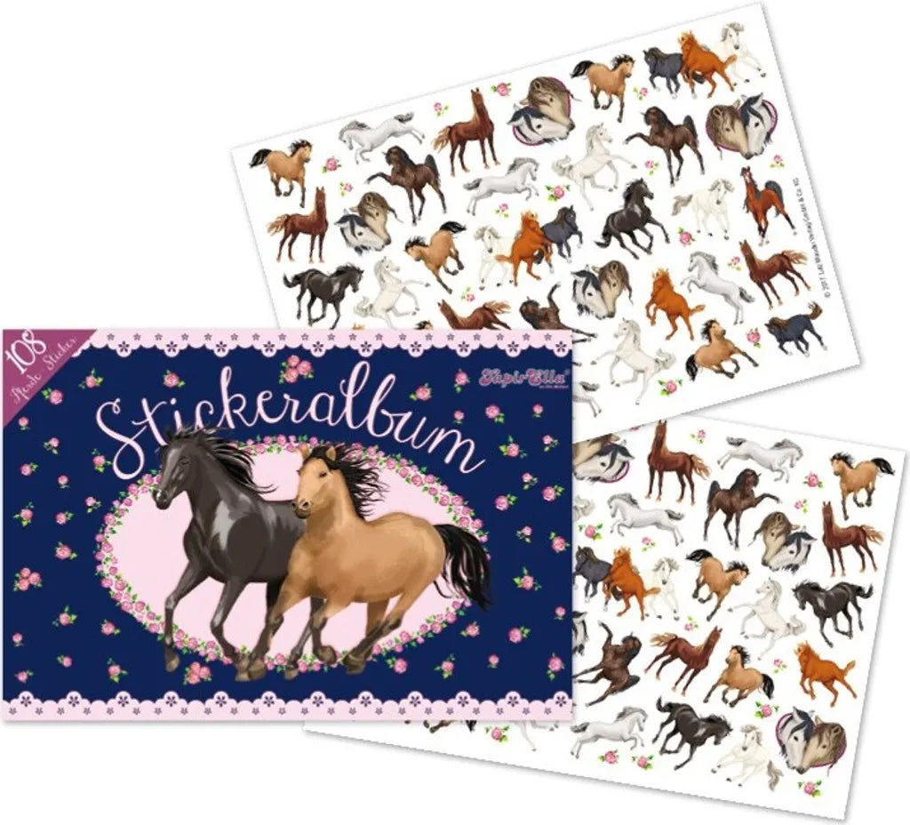 Lutz Mauder Verlag TapirElla Glitzer-Stickeralbum, Pferde