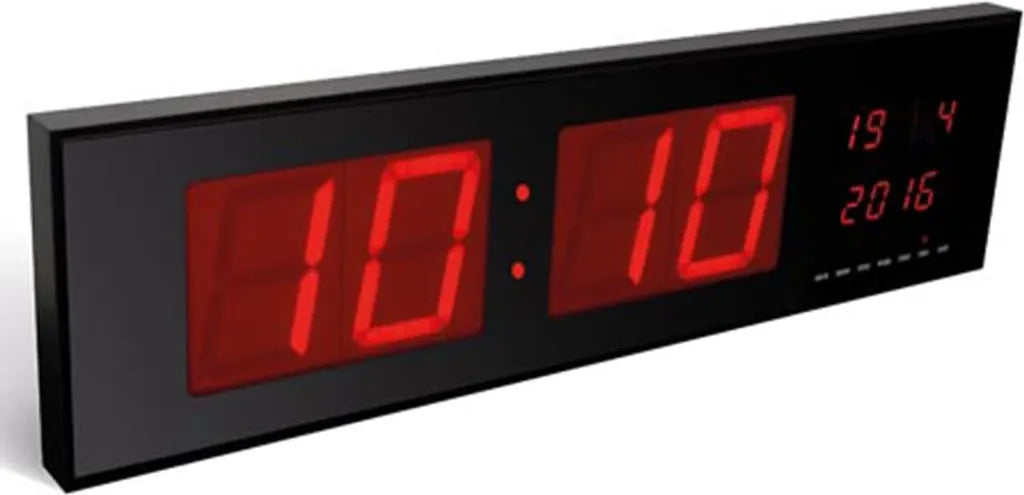 Perel LED-Wanduhr 83x23 Cm Schwarz