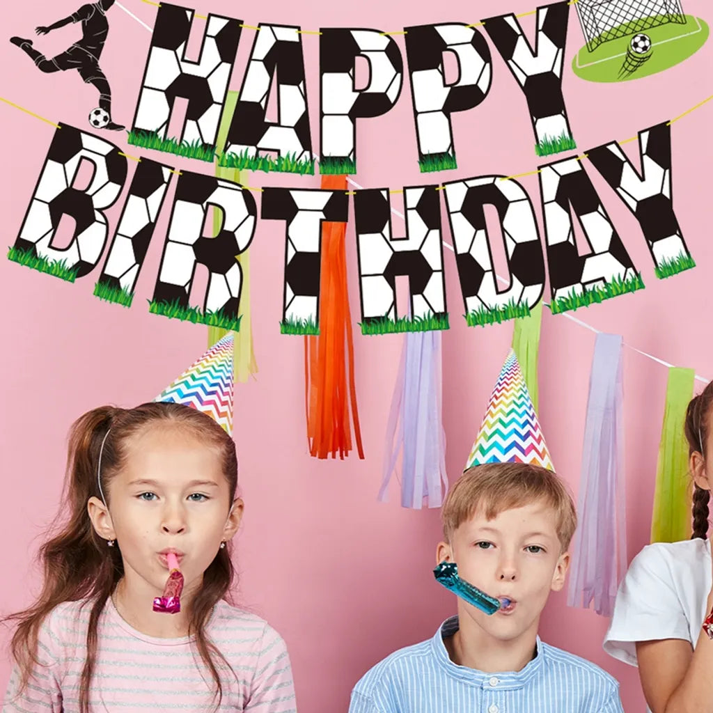  Fußballdeko Geburtstag Kinder,Fußballdeko Mit Tortendeko Fußballballon Für Jungen Fußballfan Geburtstagsfeier Fußball Zubehör Mit Happy Birthday Banner
