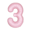 Unique XL Folienballon Rosa Matt Zahl 3