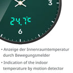  BRESSER MyTime LEDsec Wanduhr 24 Cm Mit Temperaturanzeige Farbe: Petrol