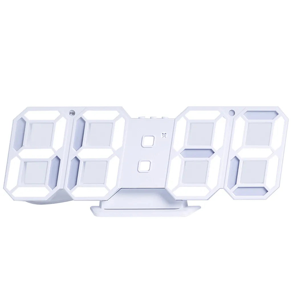  Digitaler Wecker Fashion Smart Elektronische Wanduhr 12H/24H Zeitanzeige Nacht Wanduhr Helligkeit Einstellbar 3D Digitaluhr Wecker Für Schlafzimmer Büro