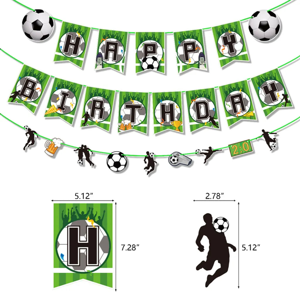  Weltmeisterschaft Fußball Party Supplies Luftballons Geburtstag Deko Ballons Cake Topper Happy Birthday Banner