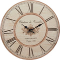  XL Wanduhr Nostalgie, Holz, Ø45cm (hell)